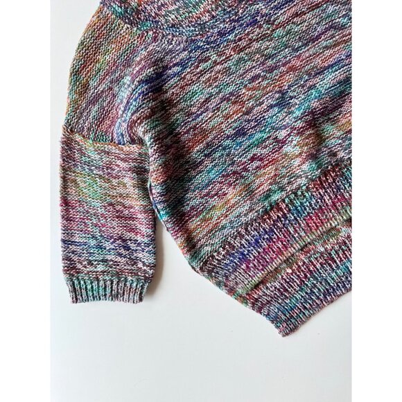 Aritzia WILFRED LE FOU Masako Rainbow Marled Wool Paper Knit Sweater, Size XS - Picture 8 of 14